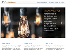 Tablet Screenshot of cloudattribution.com